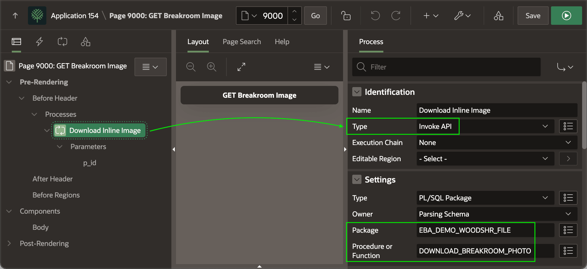 Pre-Rendering Invoke API Process to Download an Image