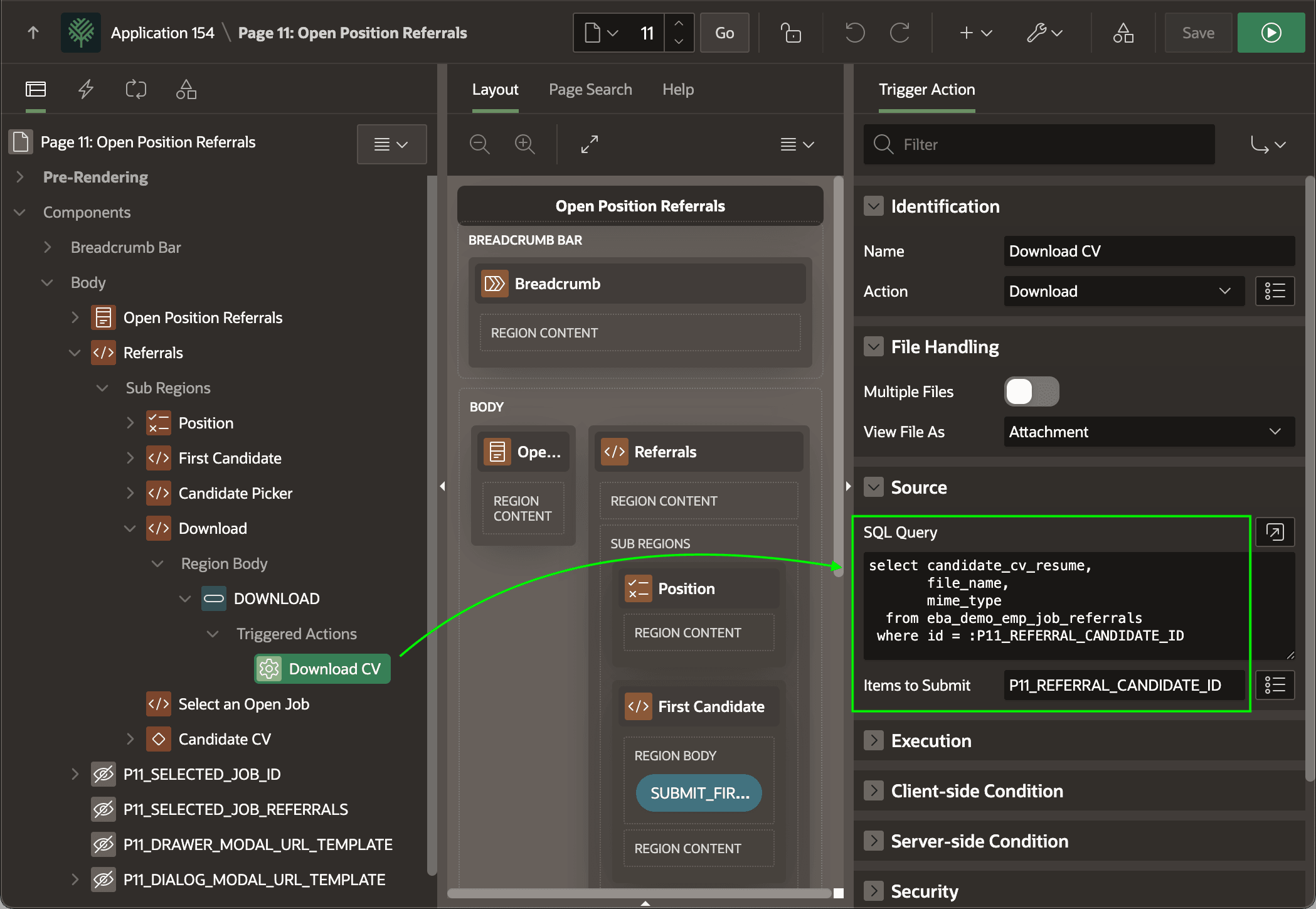 Downloading a Single File with the Native Dynamic Action Downloading a Single File with the Native Dynamic Action