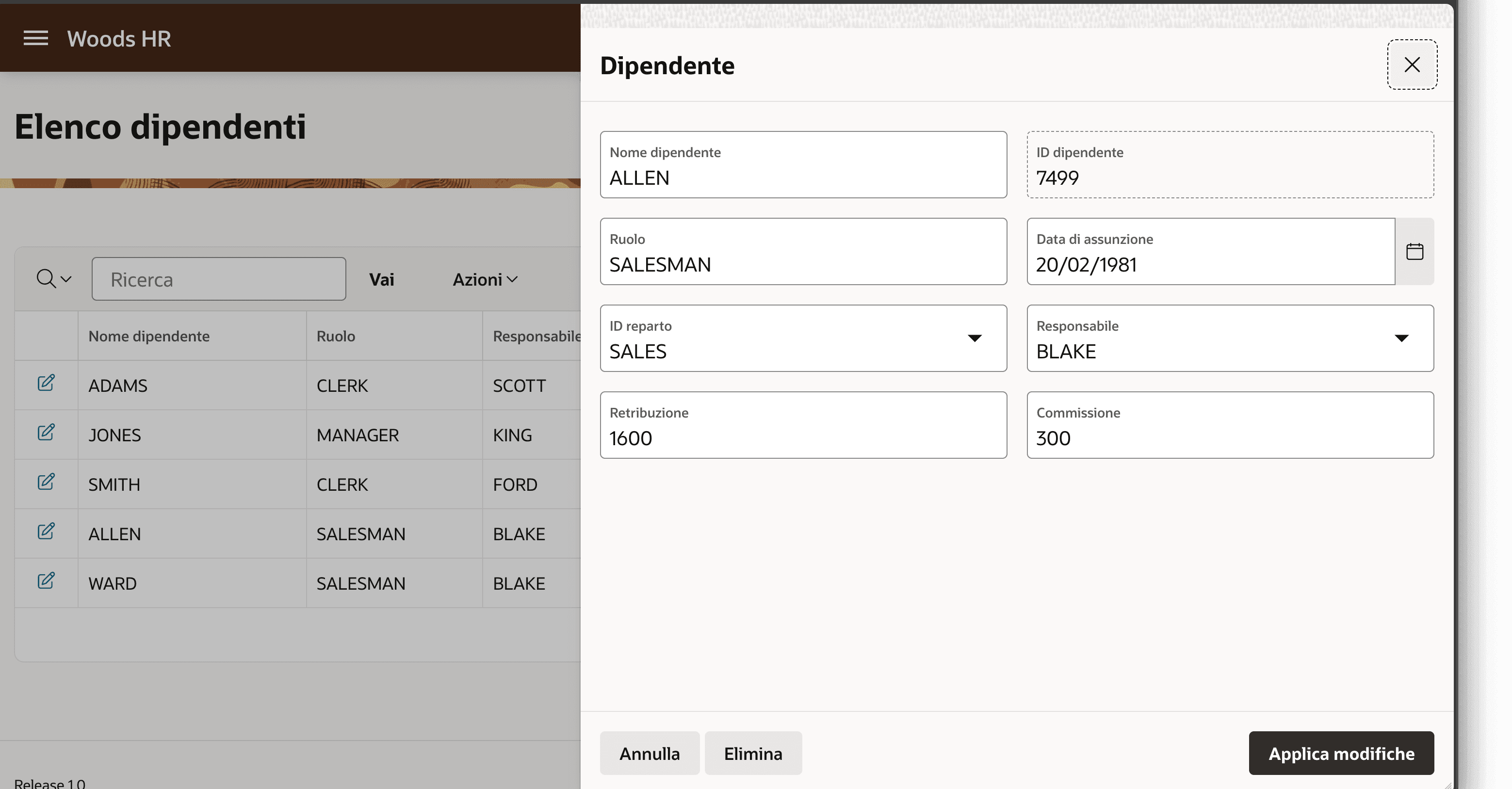 Employee Details Modal Drawer Uses Consistent Italian Translations