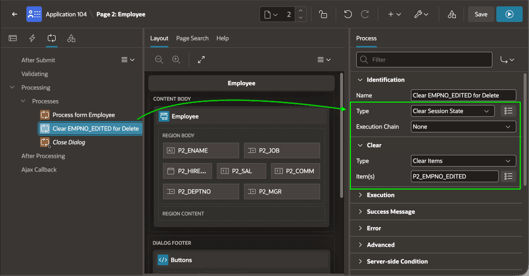 Clearing the Edited Primary Key on Delete