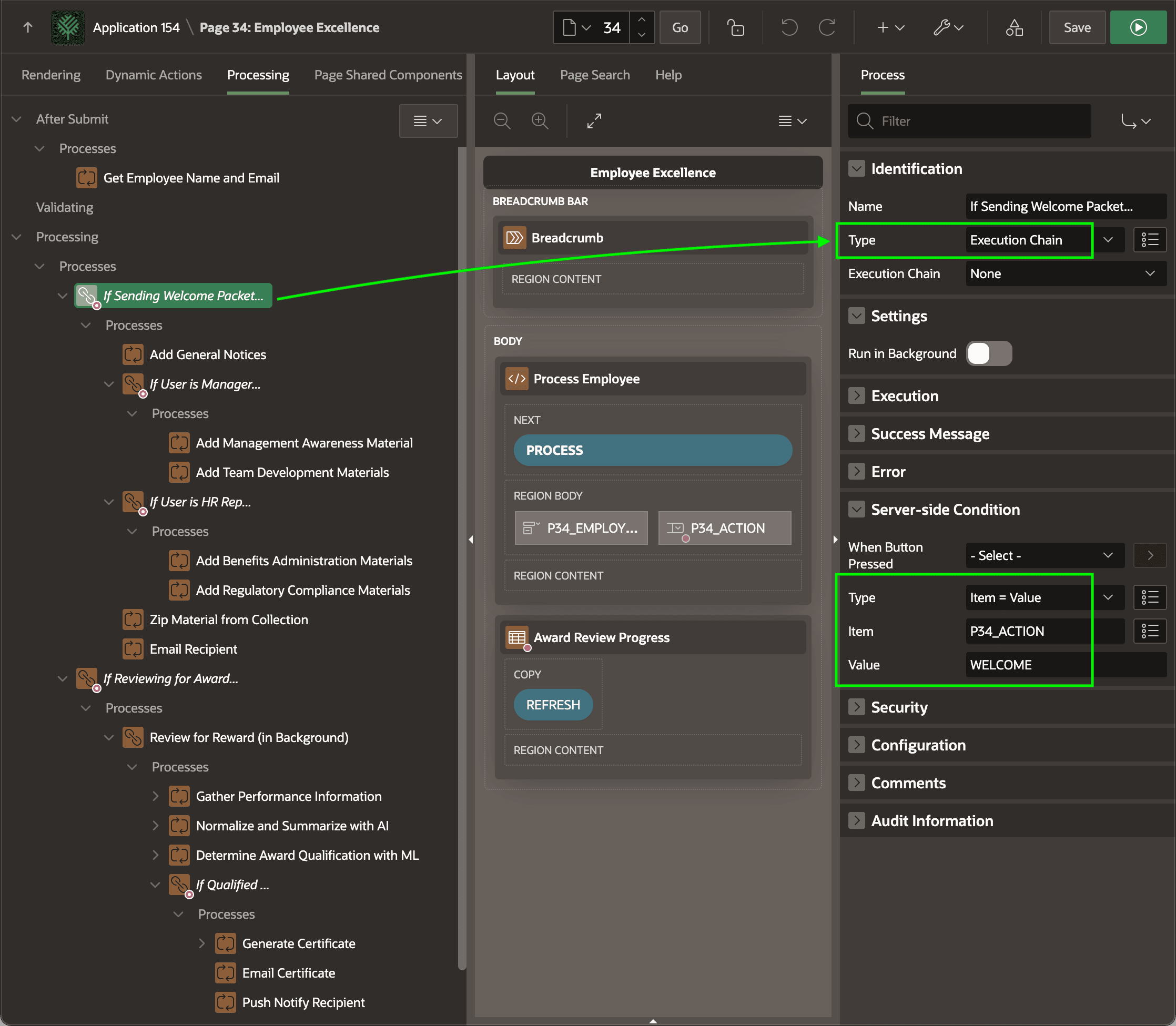 Execution Chains Let You Organize Page Processing Logic into an Outline