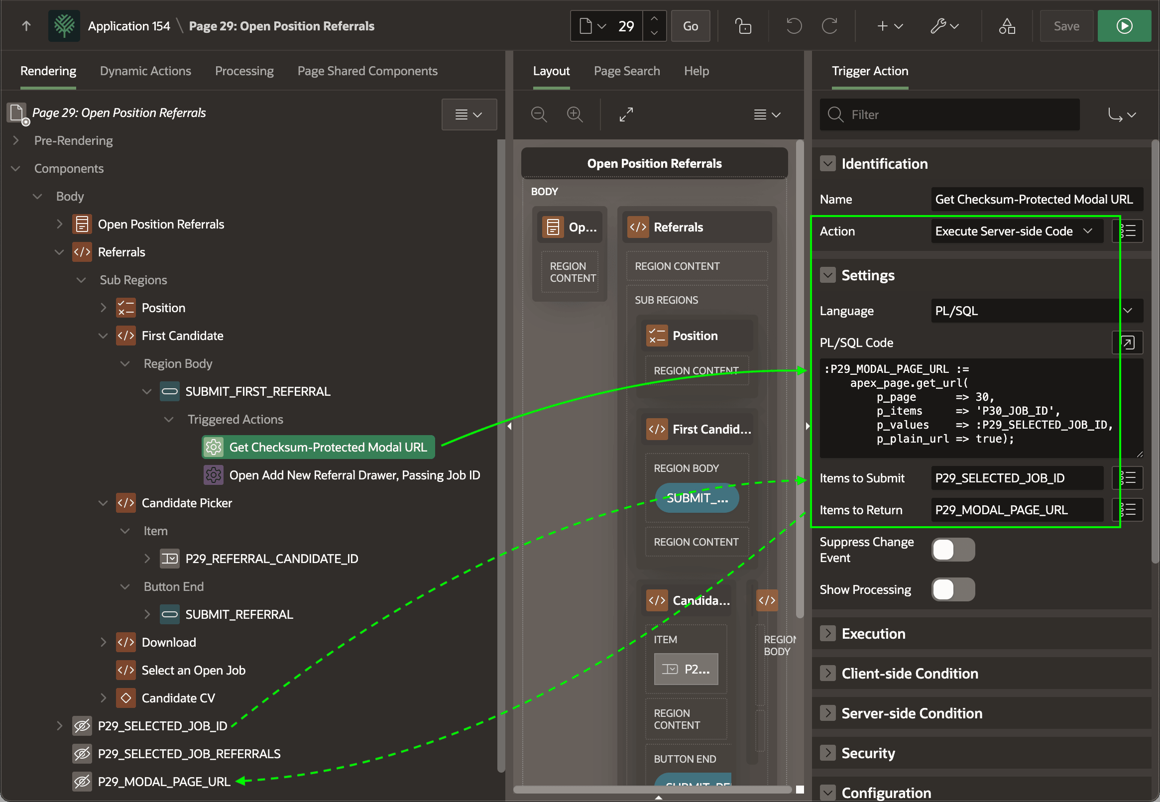 Triggered Action Generates Dialog URL Before Opening It Using JavaScript