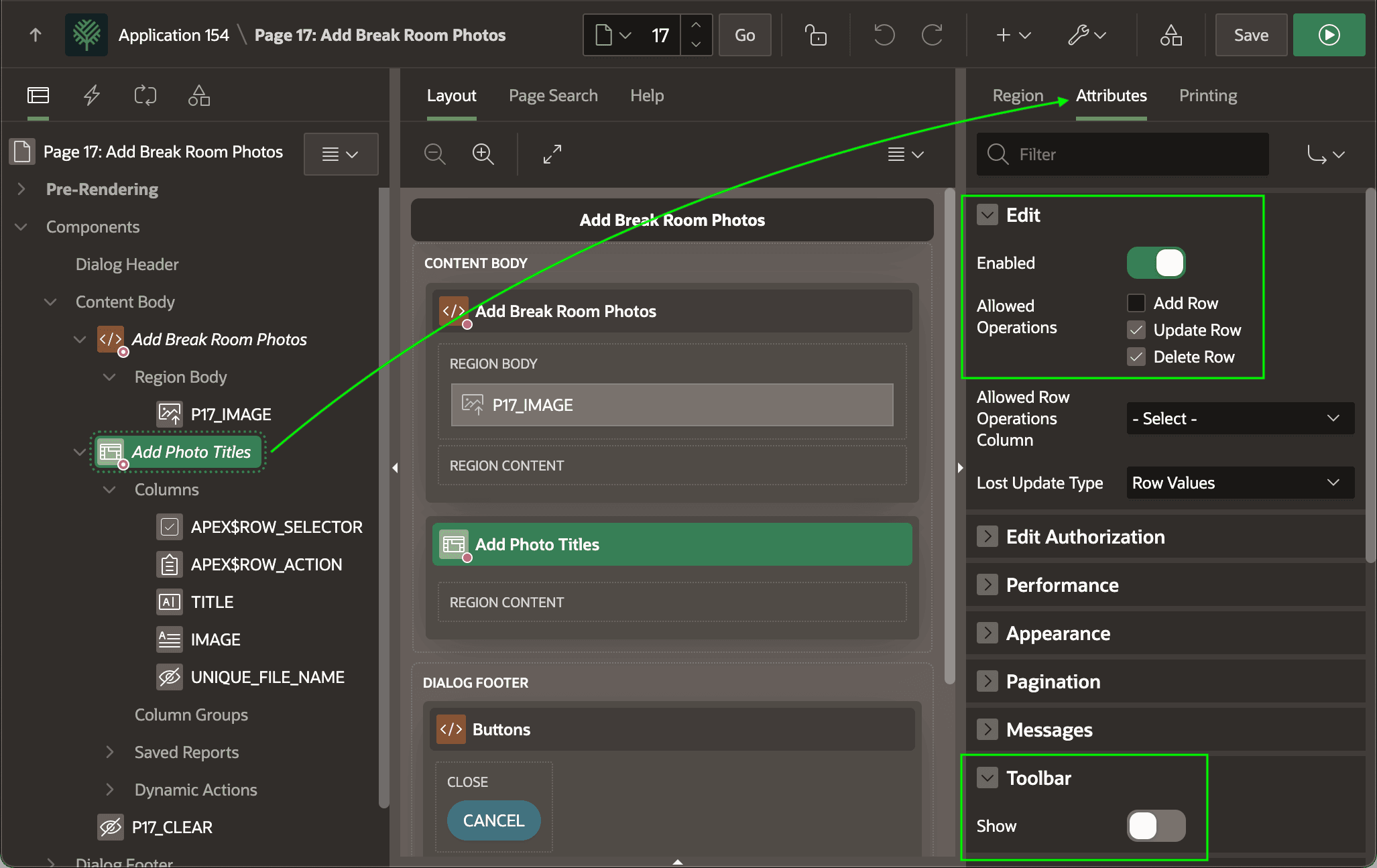 Image Preview Grid Allows Update and Delete, with No Toolbar Image Preview Grid Allows Update and Delete, with No Toolbar