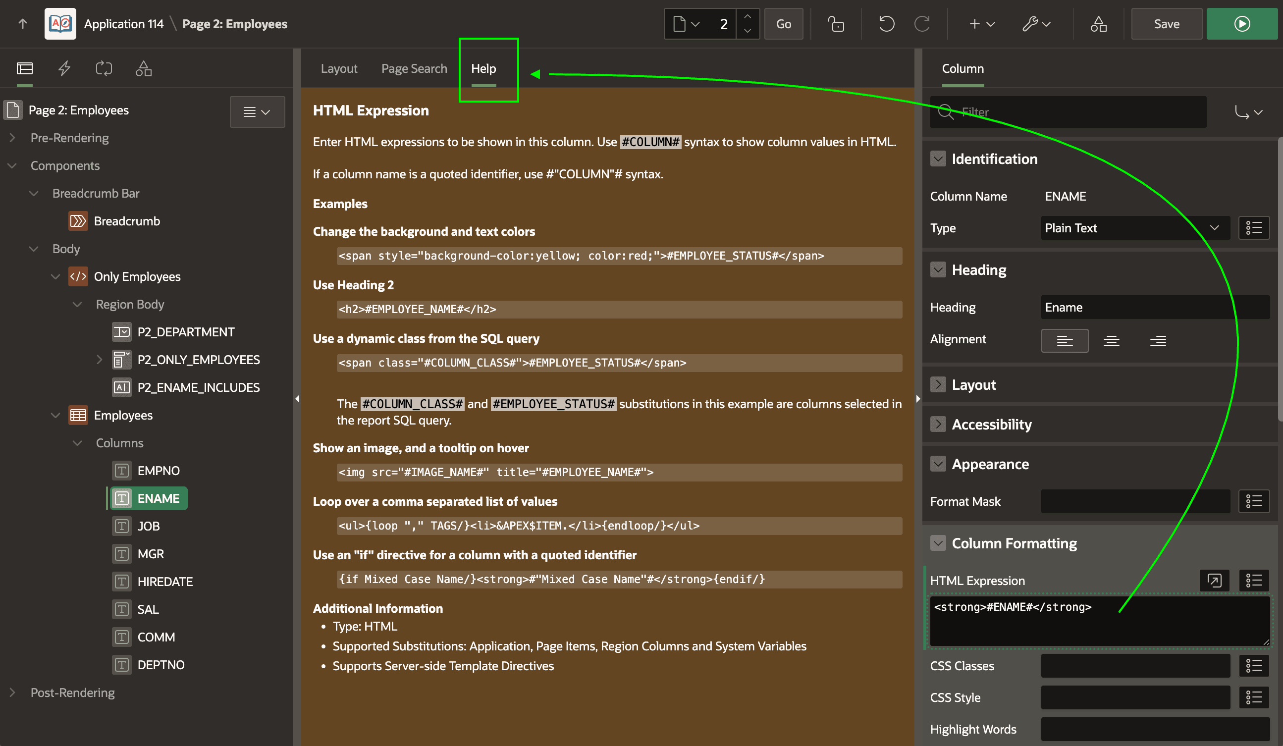 Help Tab Provides Content-Sensitive Assistance