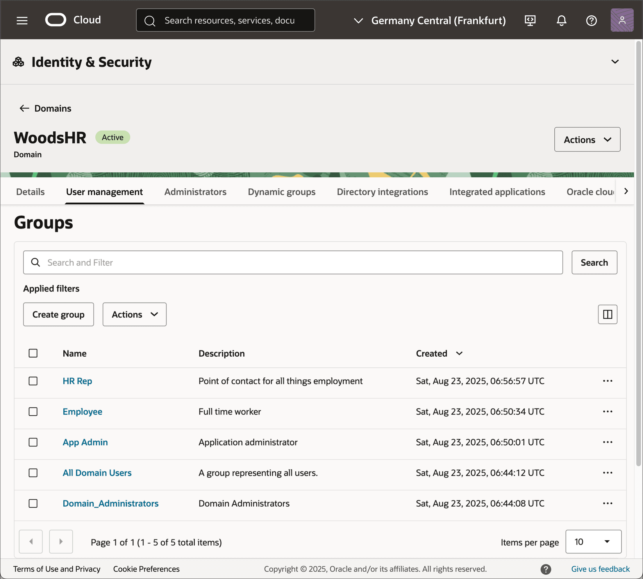Domain Groups in Identity Cloud Service Domain Groups in Identity Cloud Service