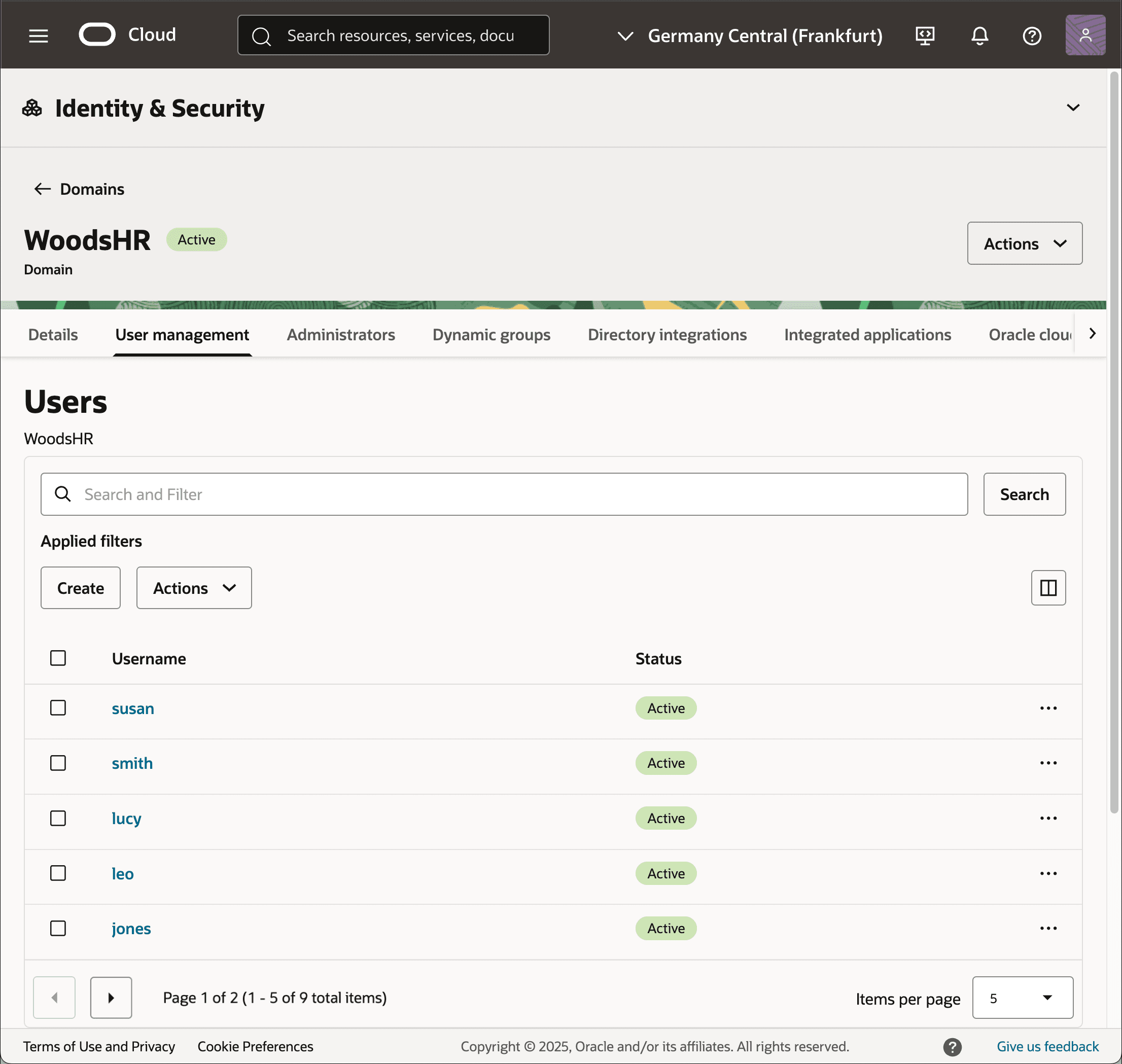 Domain Users in Identity Cloud Service Domain Users in Identity Cloud Service