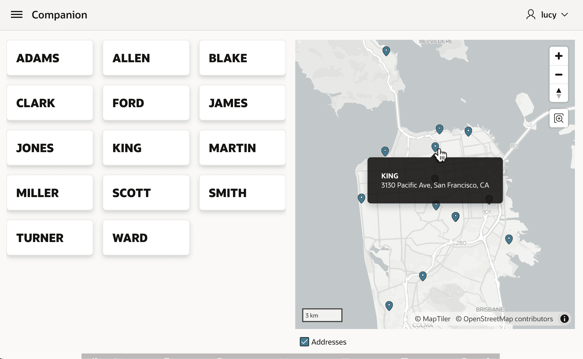 Viewing KING's Existing Address in a Map Tooltip Viewing KING's Existing Address in a Map Tooltip
