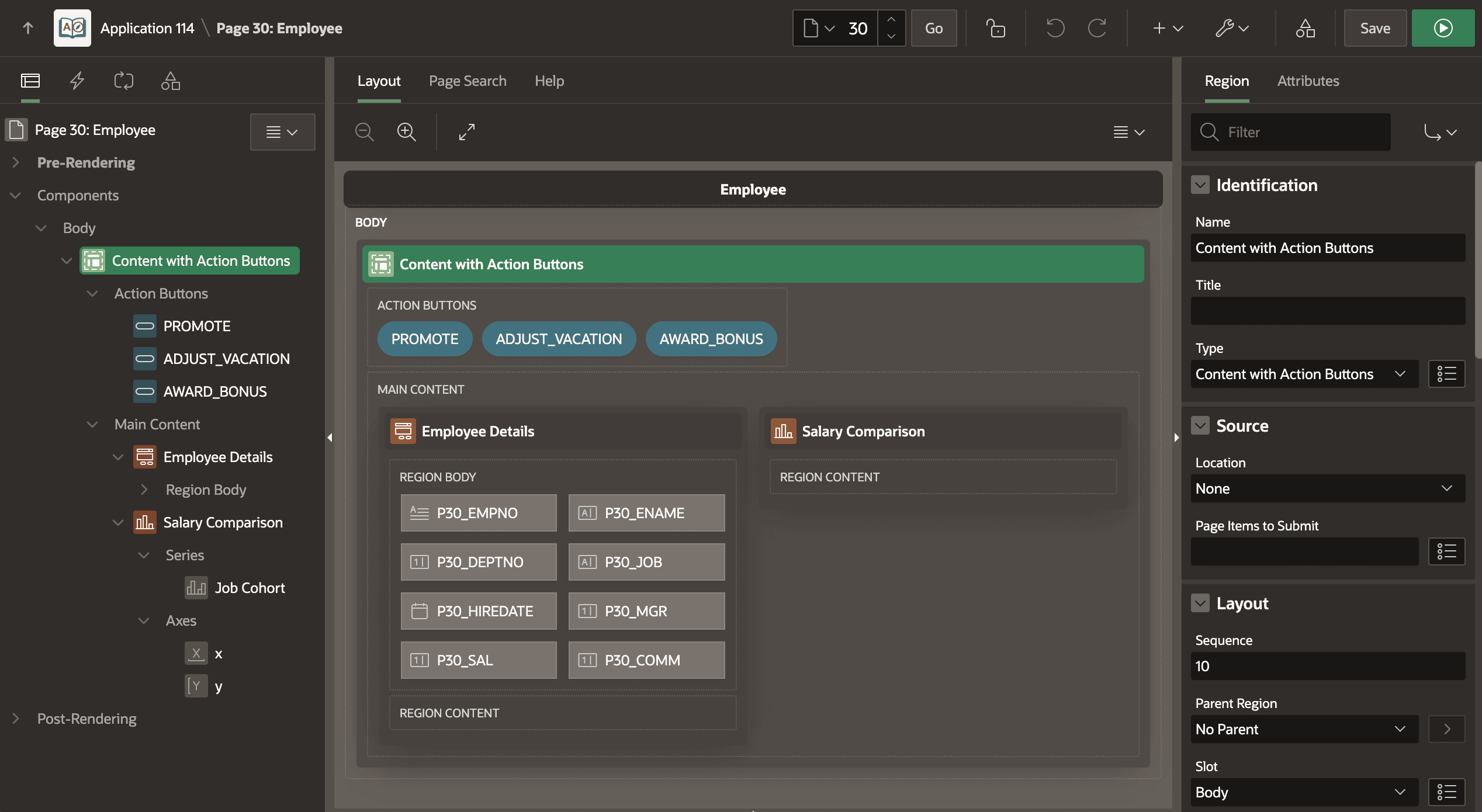 Using a Template Component's Slots in Page Designer