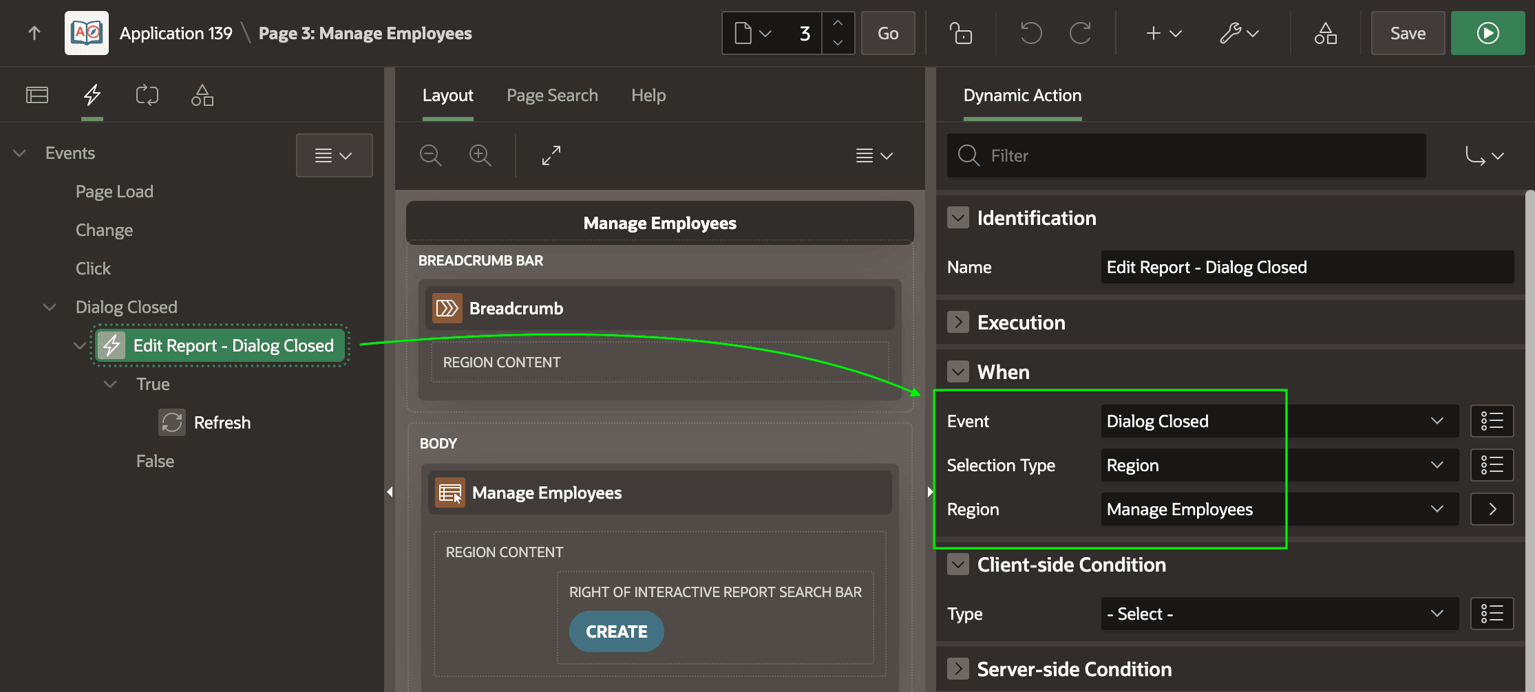 Dynamic Action Event Handler for the Close Dialog Event Dynamic Action Event Handler for the Close Dialog Event