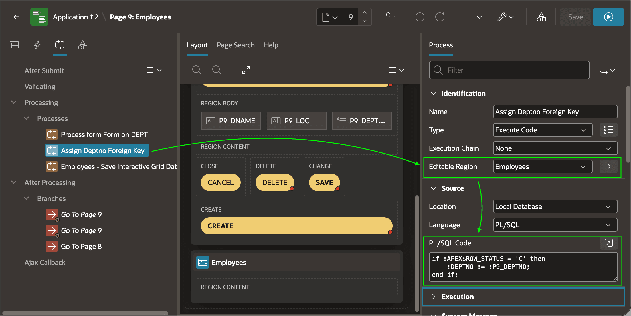 Execute Code Process with Editable Region Set Runs Once per Modified Grid Row Execute Code Process with Editable Region Set Runs Once per Modified Grid Row