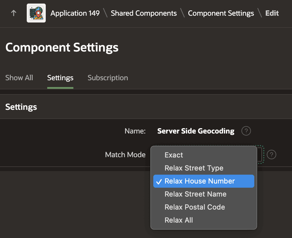 Configuring Match Mode for Server-side Geocoding Configuring Match Mode for Server-side Geocoding