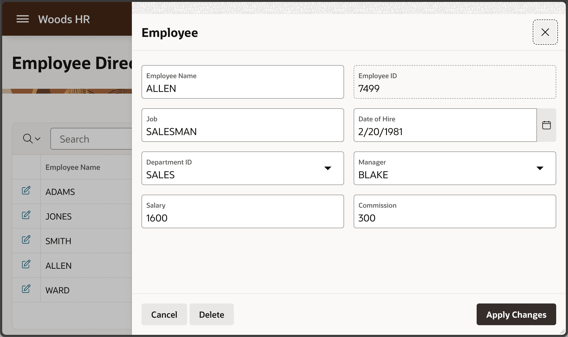 Employee Details Form Page for HR Representatives Only in Primary Language Employee Details Form Page for HR Representatives Only in Primary Language