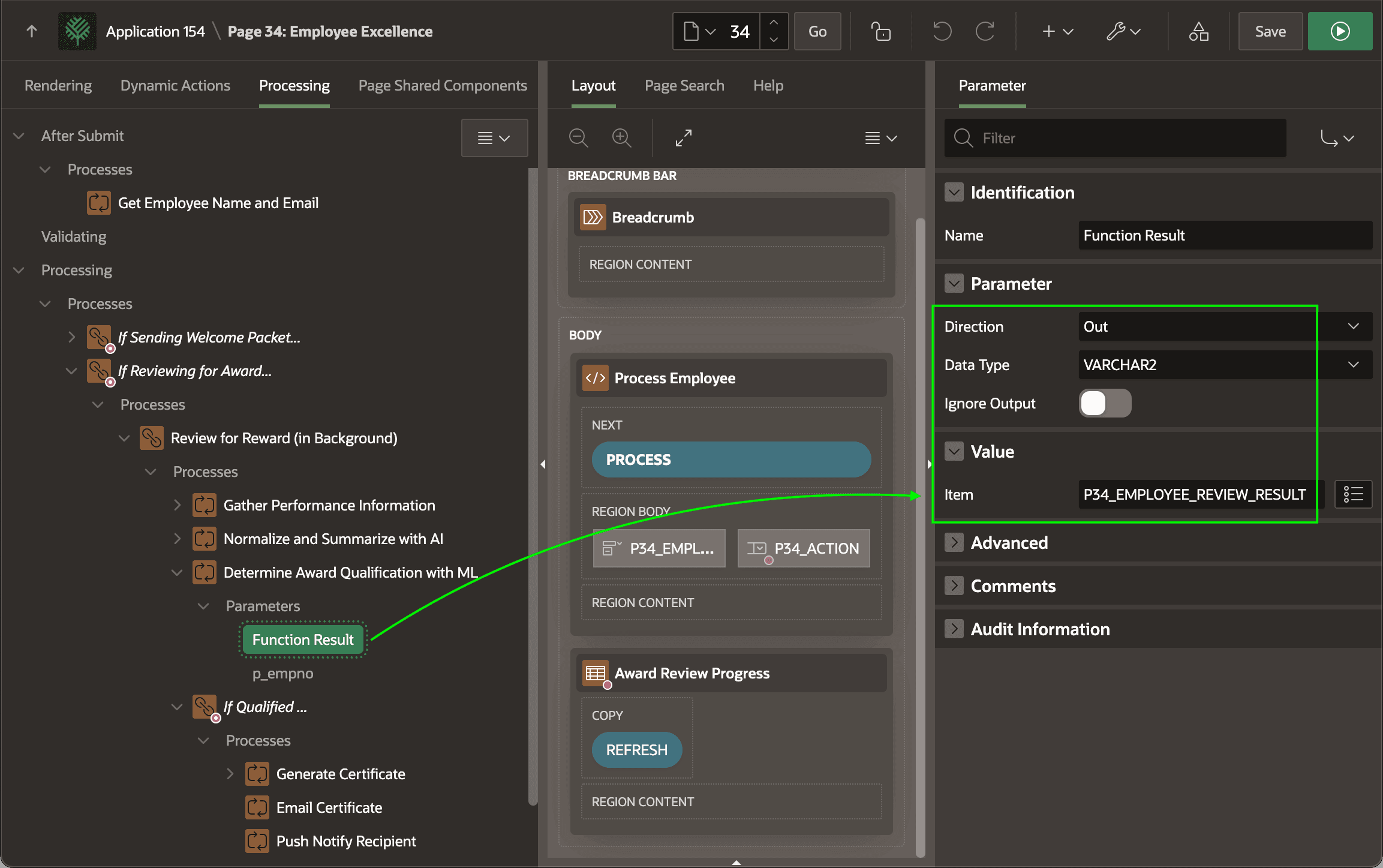 Returning Function Result into Hidden Page Item Returning Function Result into Hidden Page Item