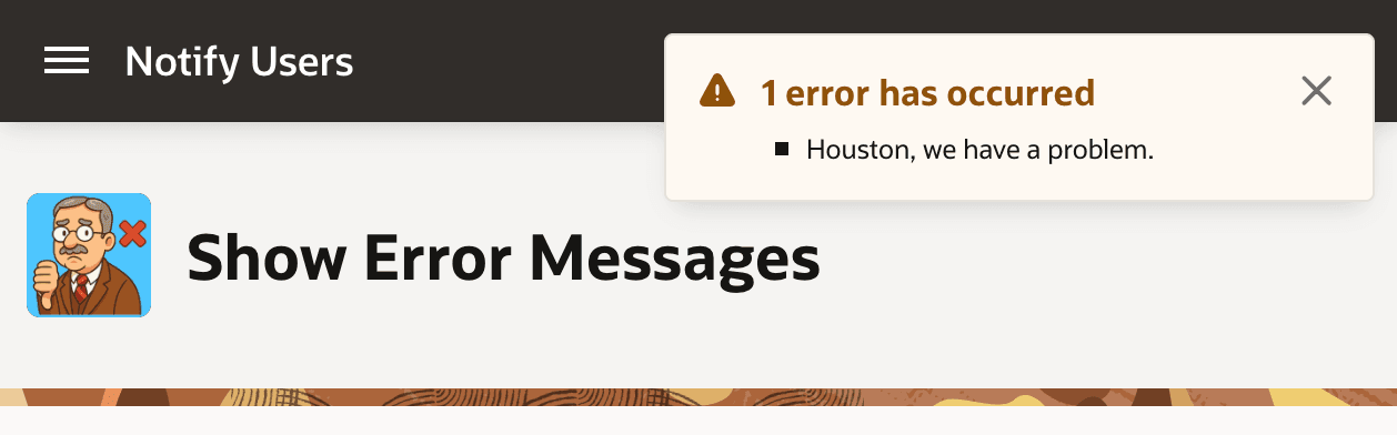 First Page Process Error Halts Processing and Displays Message First Page Process Error Halts Processing and Displays Message