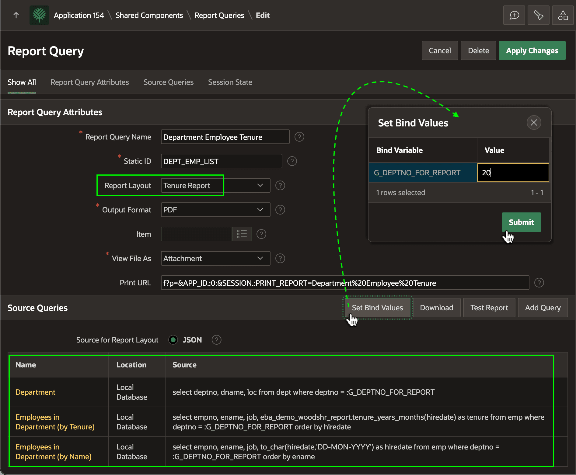 Configuring Report Query Data for Tenure Report Configuring Report Query Data for Tenure Report