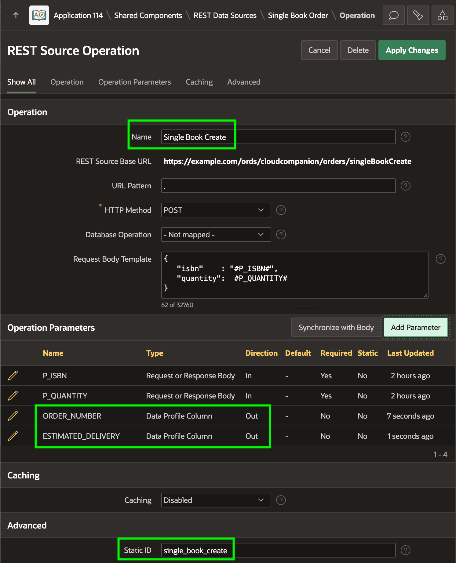 POST Operation for Single Book Create REST API