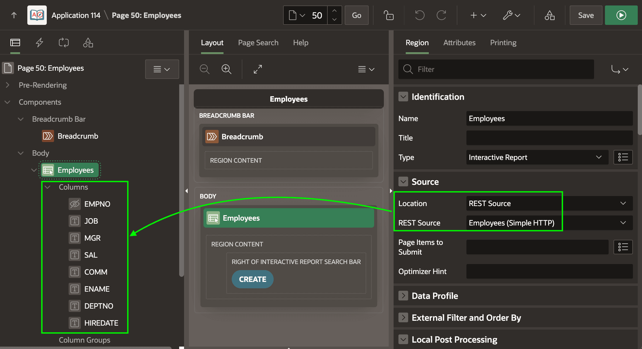 Interactive Report Using a REST Data Source Interactive Report Using a REST Data Source