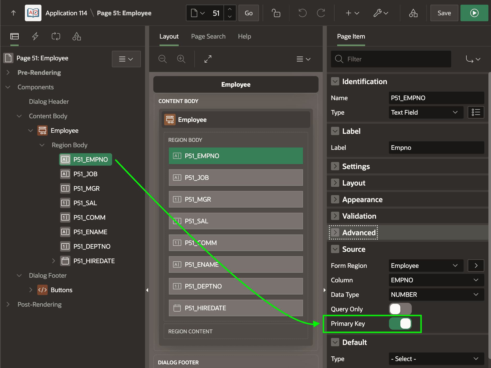 Ensuring the Primary Key Column is Enabled Ensuring the Primary Key Column is Enabled