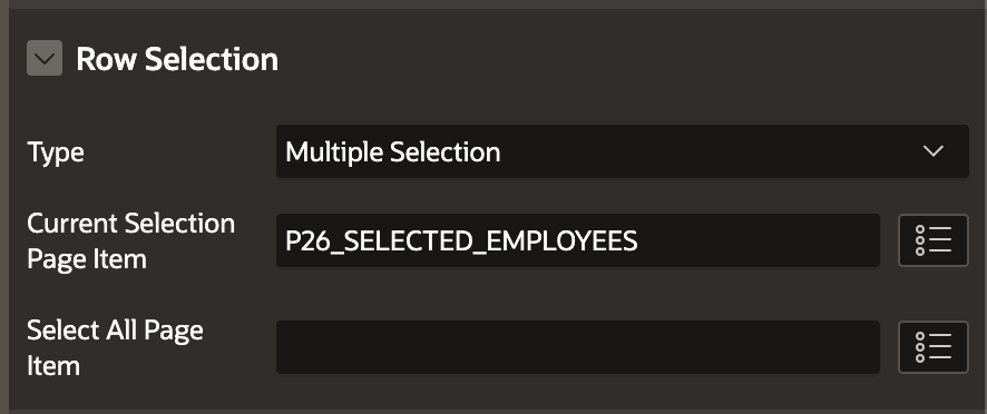 Row Selection Settings on Template Component Available as Multiple (Report) Row Selection Settings on Template Component Available as Multiple (Report)