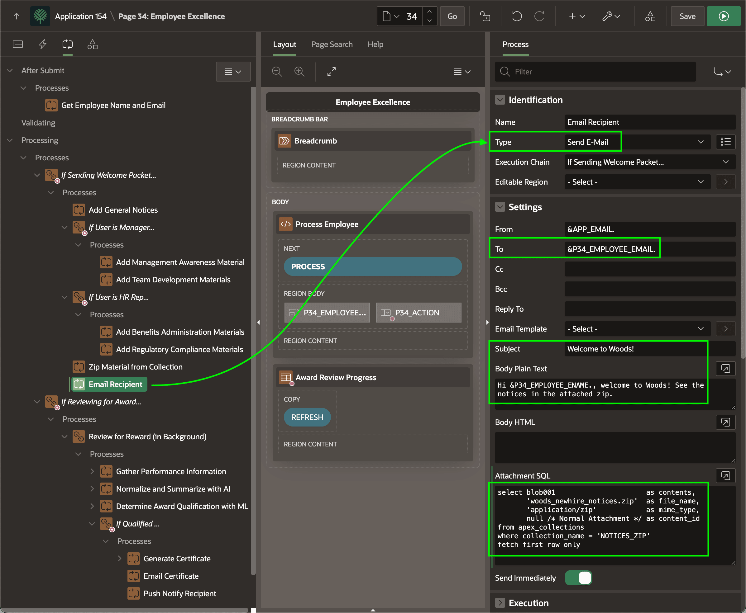 Sending Email with a Native Page Process Sending Email with a Native Page Process