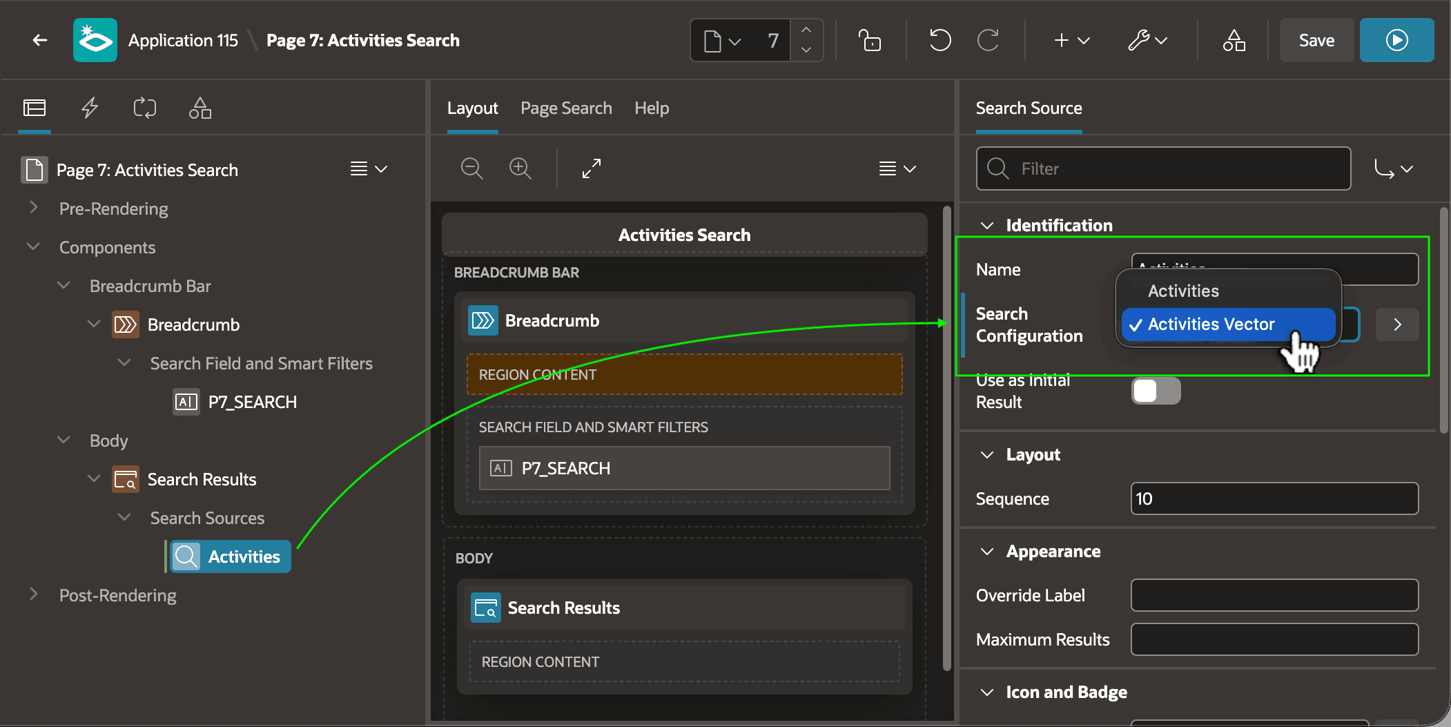 Configuring a Search Region to Use a Vector-Aware Search Configuration Configuring a Search Region to Use a Vector-Aware Search Configuration