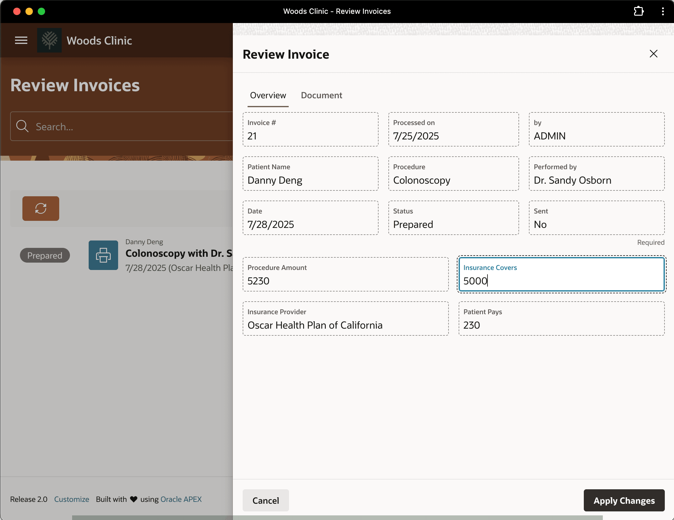 Entering Insurance Reimbursement Amount Entering Insurance Reimbursement Amount
