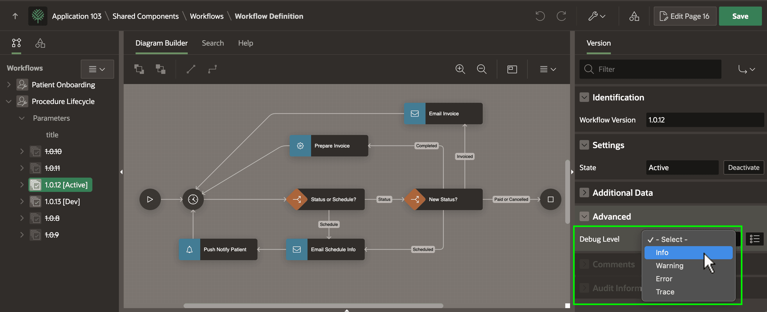 Enabling Debug Tracing for Background Workflow Execution