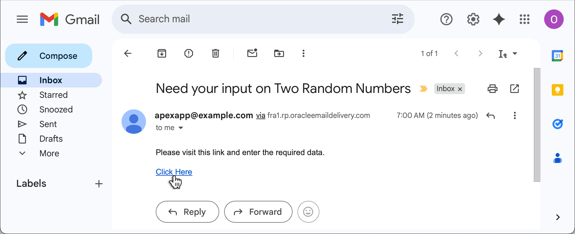 Receiving the Notification Email and Clicking the Link Receiving the Notification Email and Clicking the Link