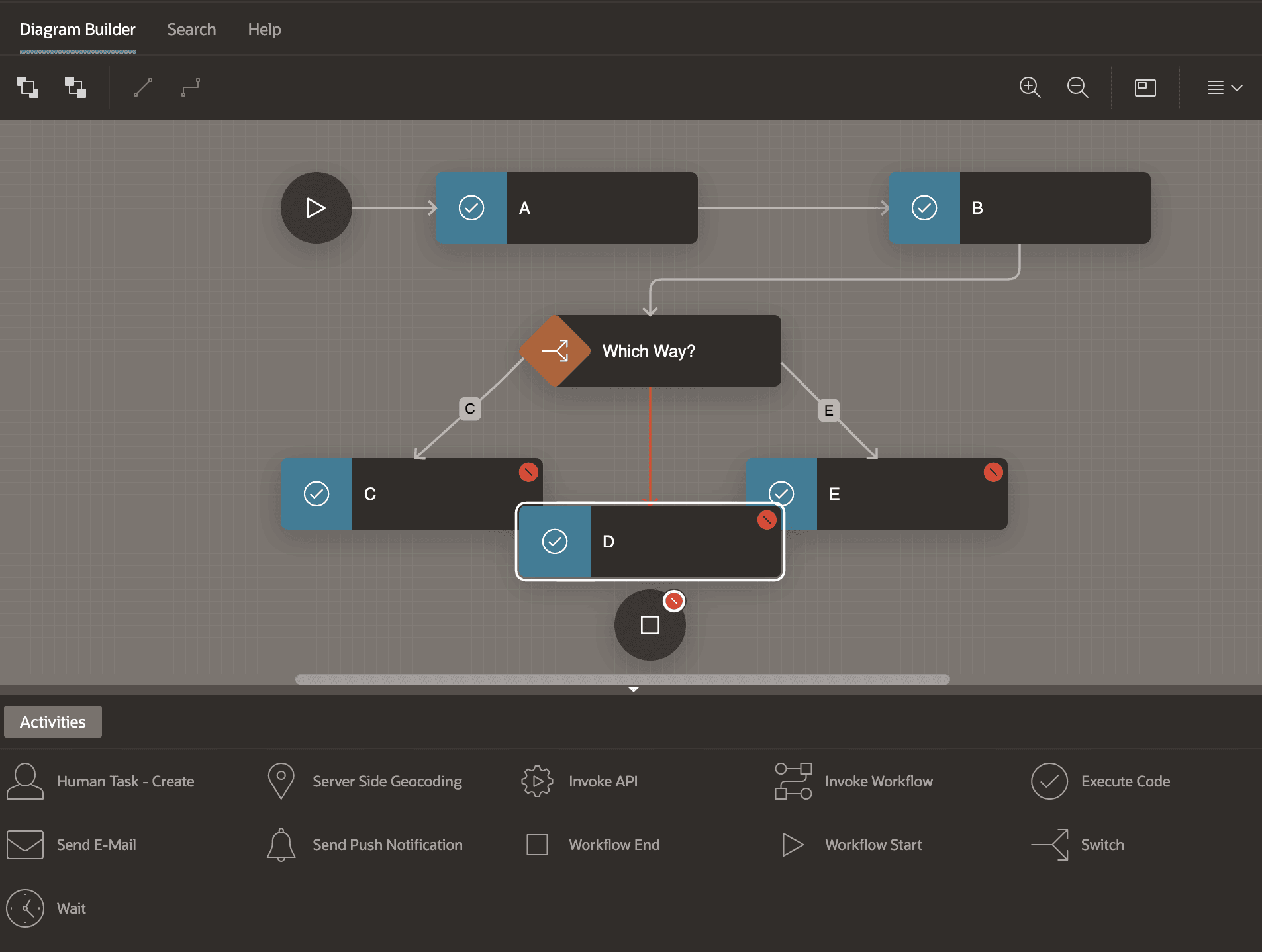 Next Activity and Connection Appear on the Diagram Next Activity and Connection Appear on the Diagram