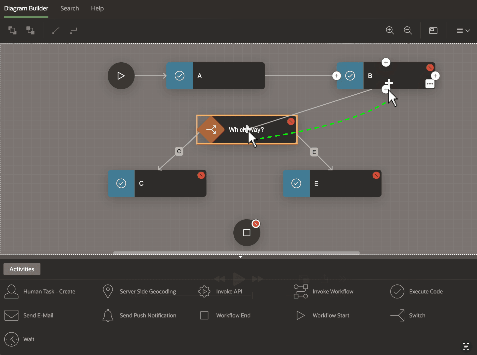 Adding a New Connection Between Activities