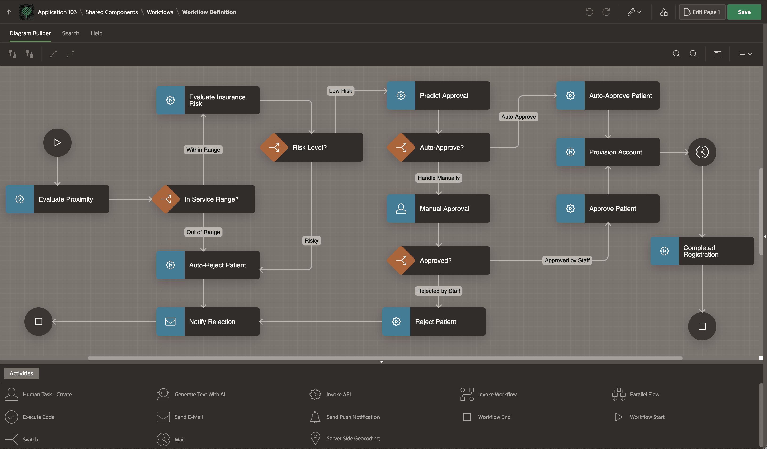Woods Clinic Patient Onboarding Workflow in App Builder Woods Clinic Patient Onboarding Workflow in App Builder