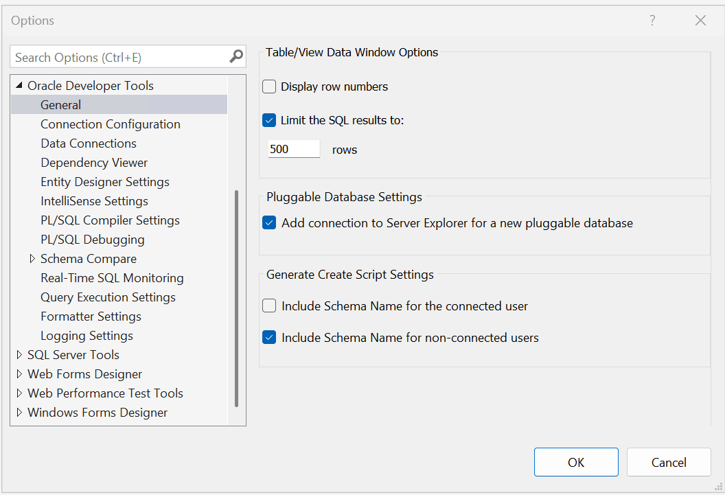 Screenshot of General Settings