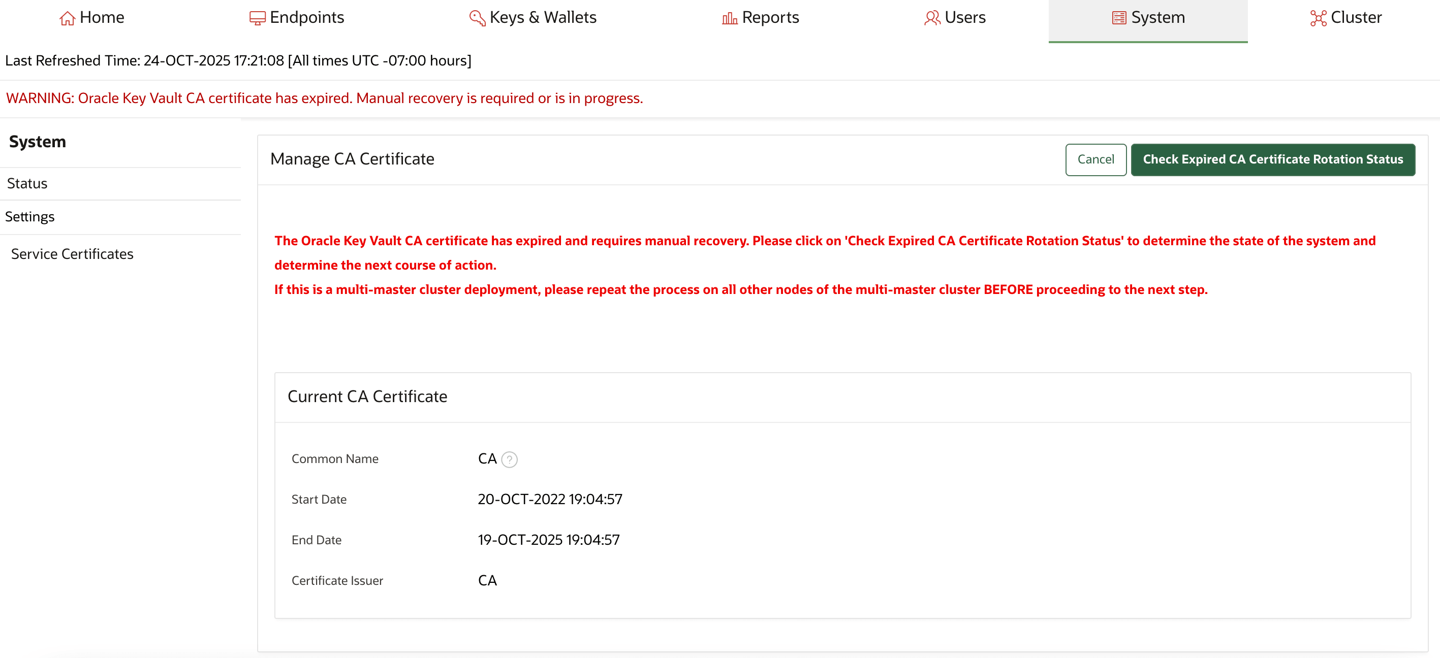 Description of 21.5_check_expired_ca_certificate_rotation_status.png follows