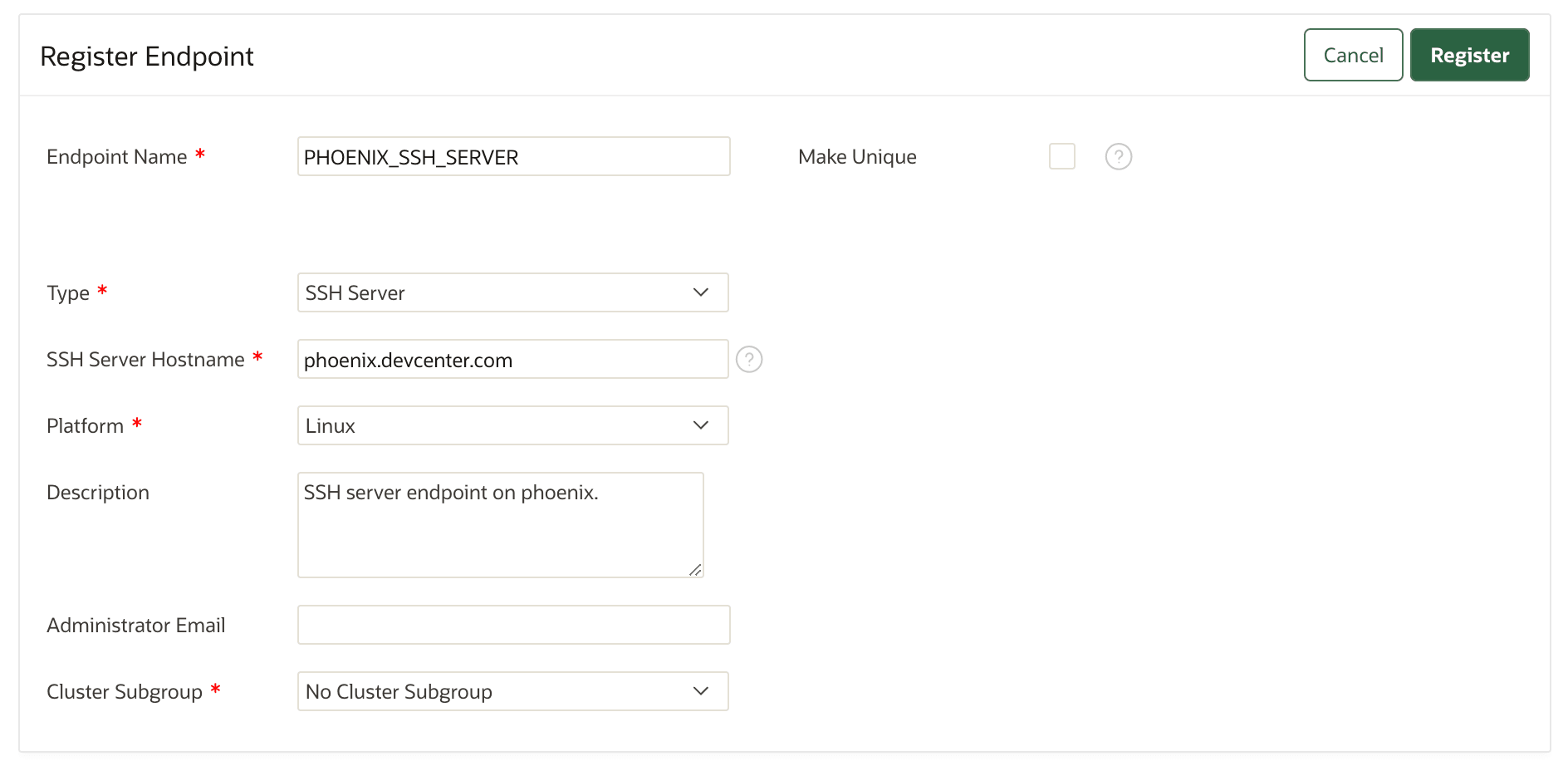 Description of 21.7_register_endpoint.png follows Description of 21.7_register_endpoint.png follows