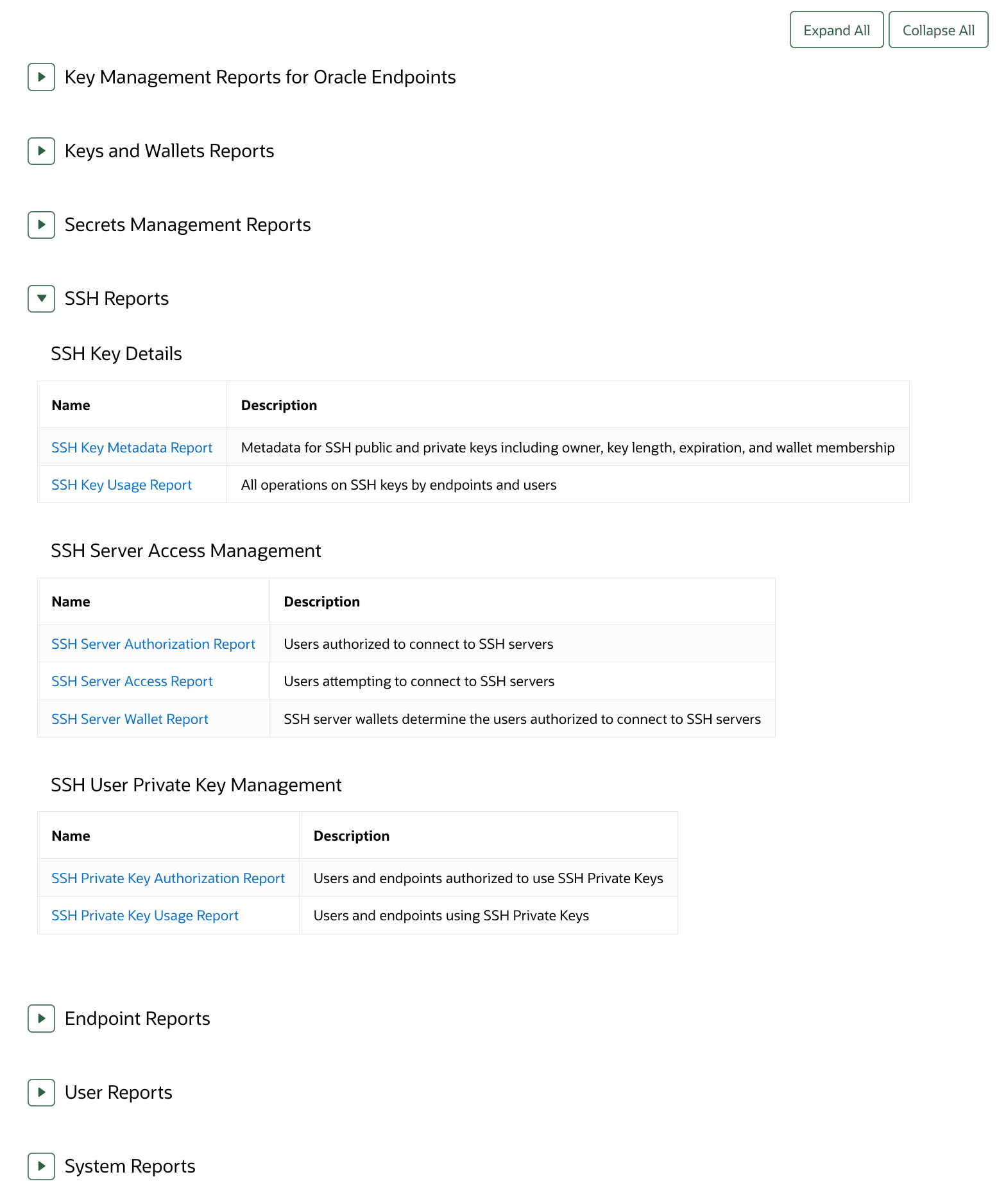 Description of 217_ssh_reports.png follows Description of 217_ssh_reports.png follows