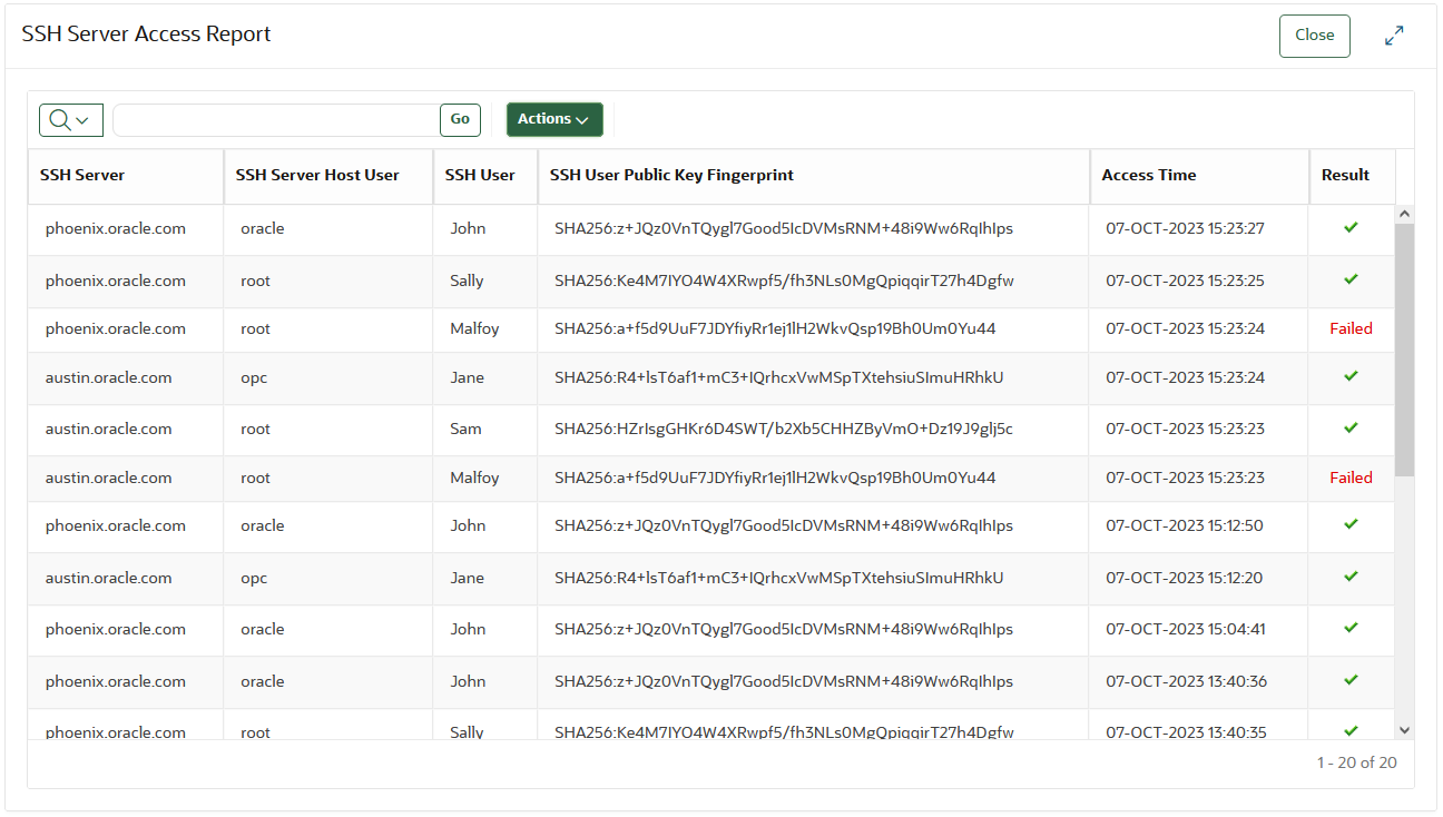 Description of 217_okv_ssh_server_access_report.png follows