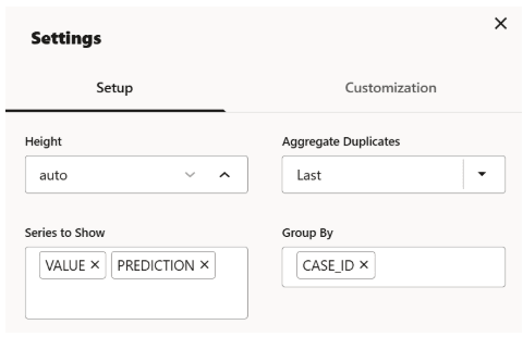 This images shows the settings for the ESM model.
