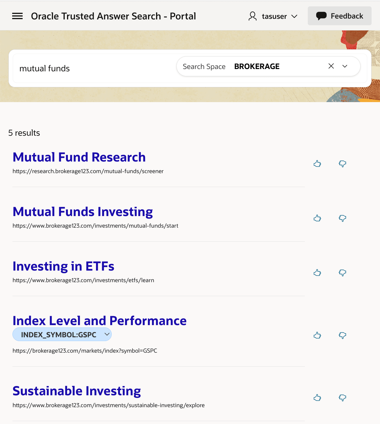 Portal results after the confirmed downvote removes the Tax Forms & Information card
