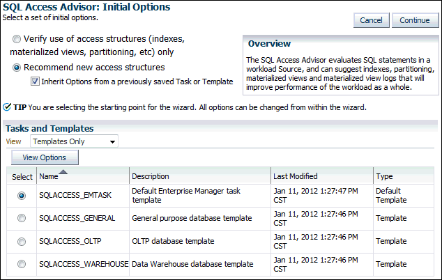 Description of sql_access_initial_options.gif follows Description of sql_access_initial_options.gif follows