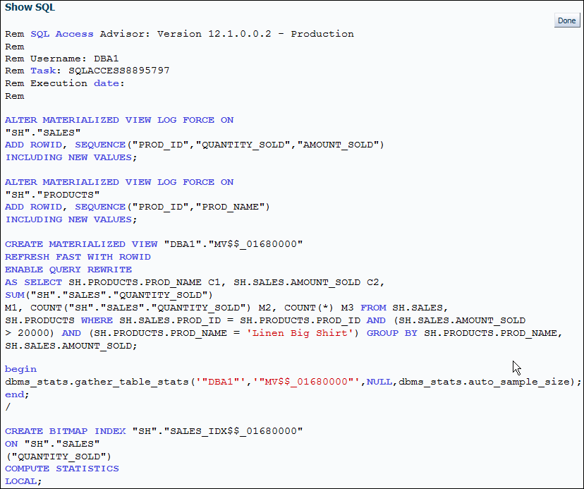 Description of sql_access_show_sql.gif follows Description of sql_access_show_sql.gif follows
