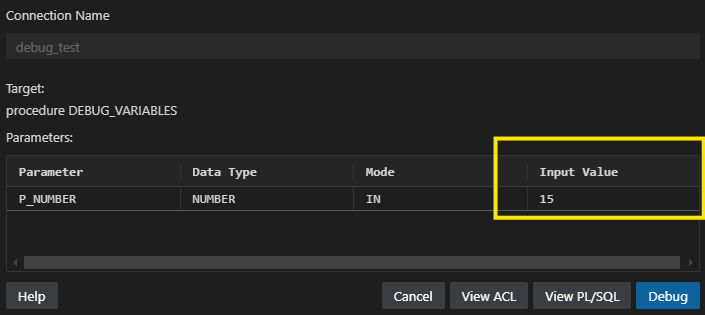 Enter input value