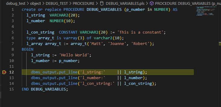Breakpoint paused