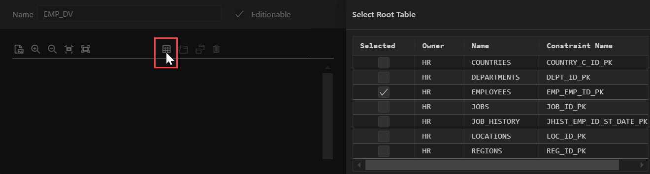 Select root table Select root table