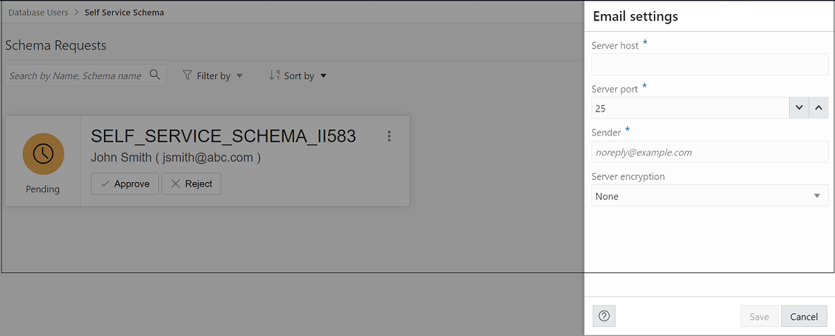 Define SMTP Settings