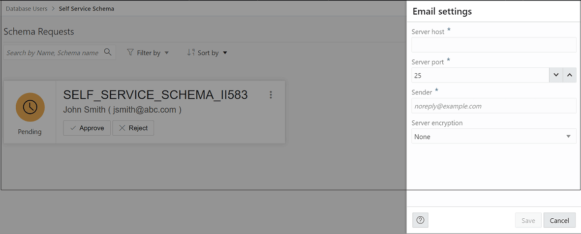 Define SMTP Settings