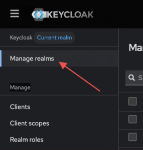 Manage Realms Manage Realms
