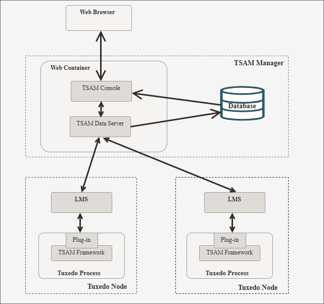 Oracle TSAM Plus Architecture - TSAM Plus Manager and Agent Oracle TSAM Plus Architecture - TSAM Plus Manager and Agent