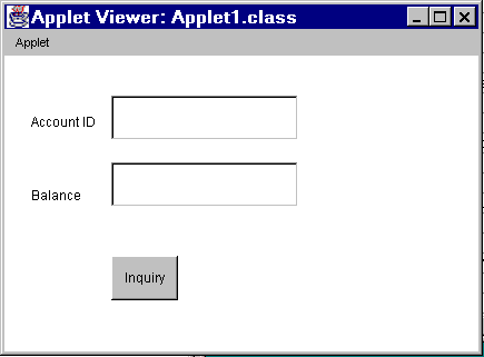Sample Inquiry Applet Diagram