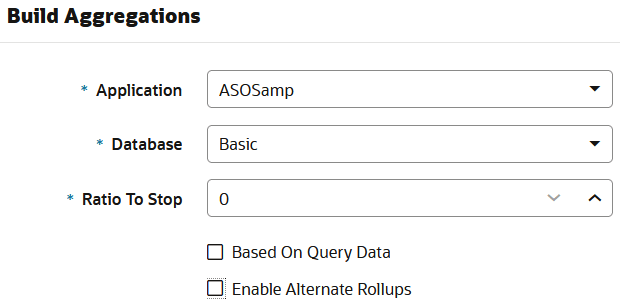 Image of the build aggregations dialog box, in Jobs. Image of the build aggregations dialog box, in Jobs.