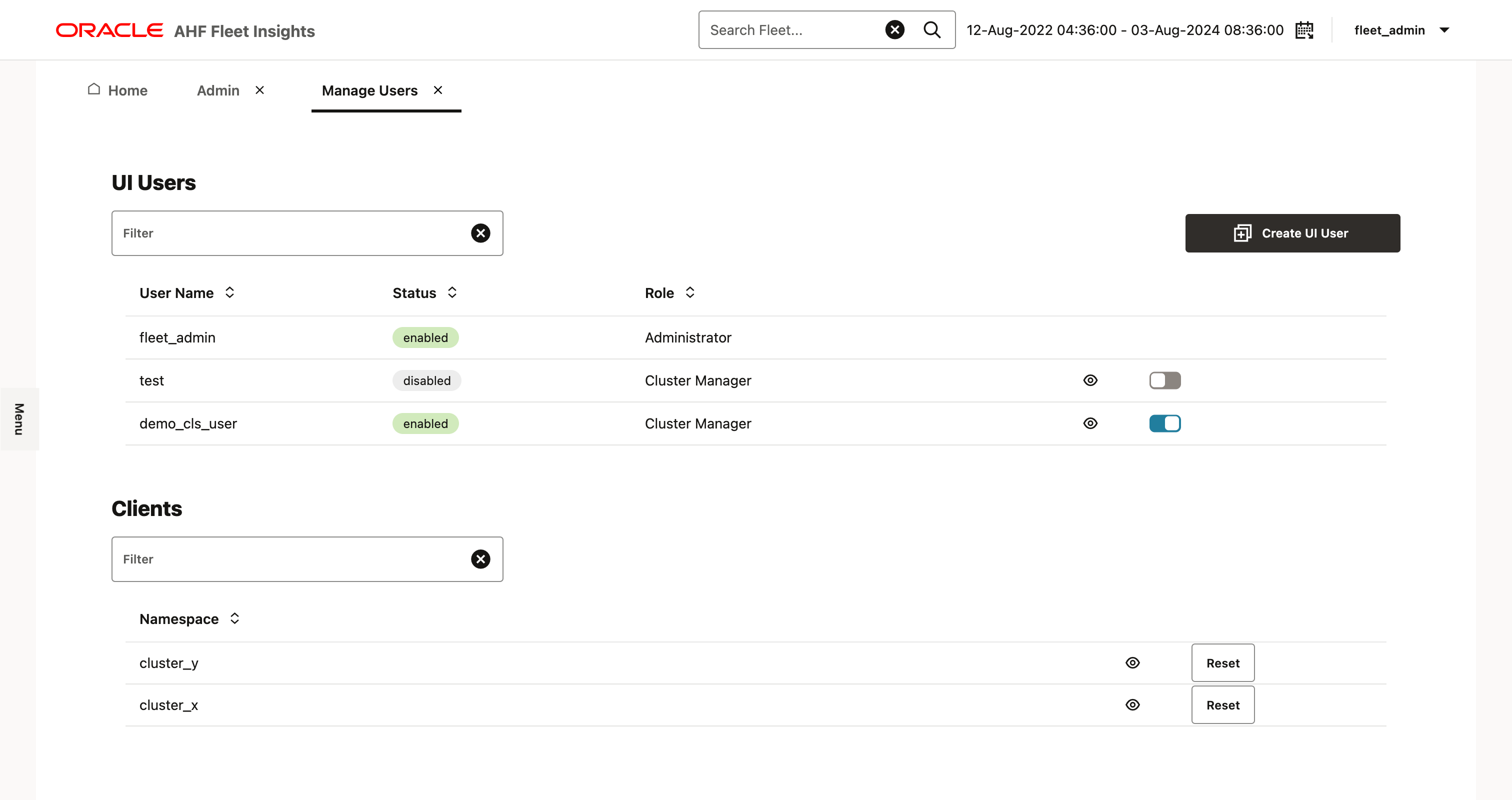 This image illustrates managing UI users This image illustrates managing UI users